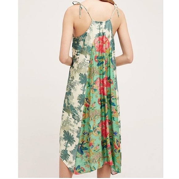 ANTHROPOLOGIE Maeve Long Green Santee Swing‎ Dress - Picture 4 of 9